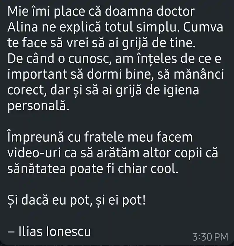 Testimonial Alina Epure