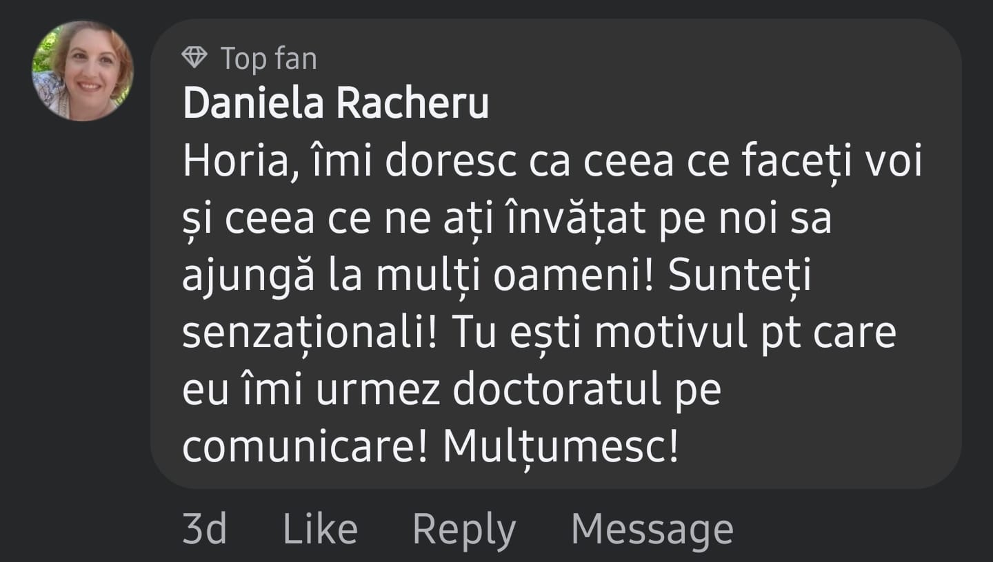 Testimonial Horia Radu